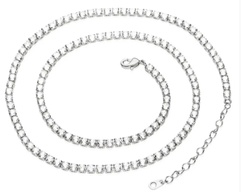 Luxury 3mm CZ Diamond Necklace