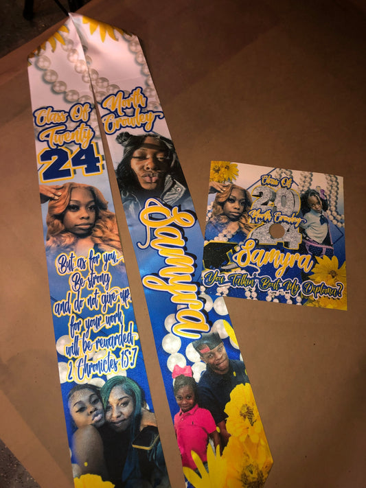 Graduation Stole & Cap Topper Bundle