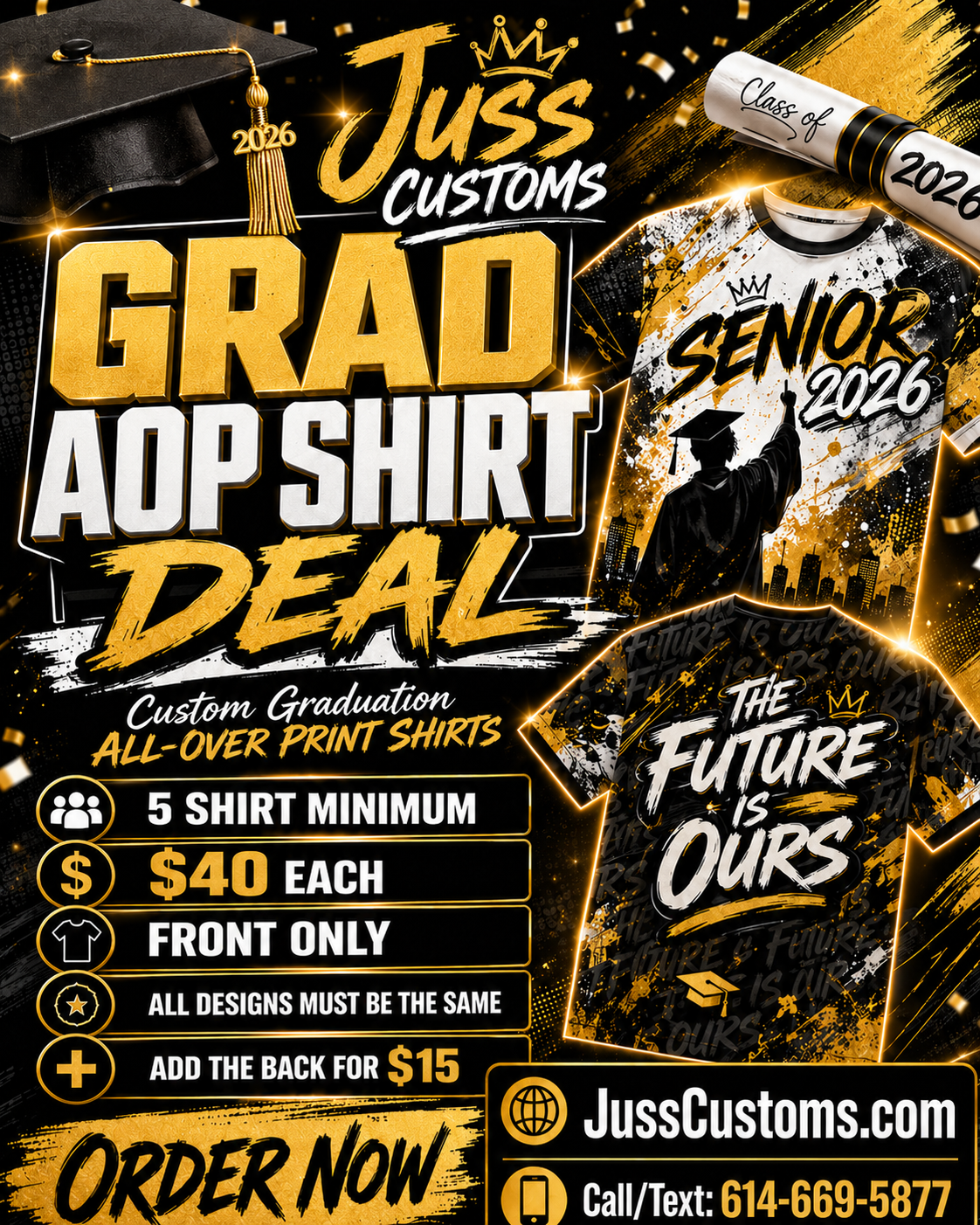 Graduation Shirt Package (5 shirt minimum)