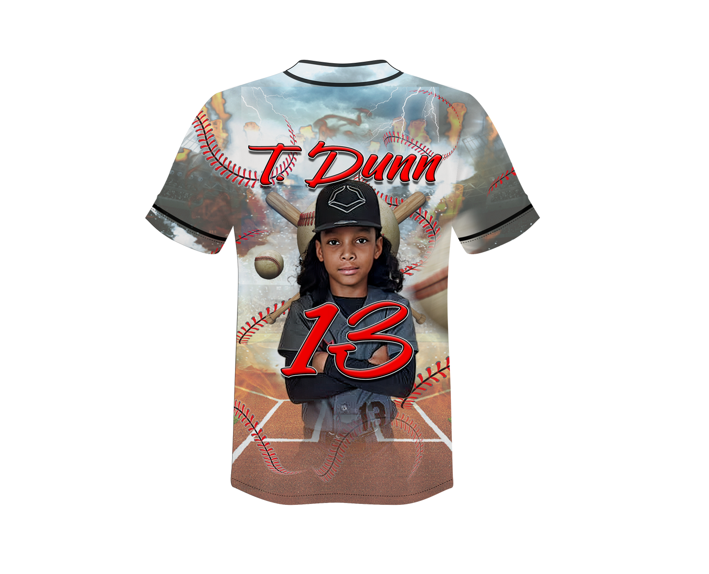 3D Baseball Jersey- Full Front & Back