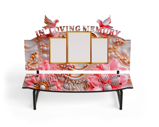 Custom 14-Inch 3D Memorial Bench