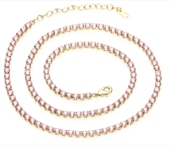 Luxury 3mm CZ Diamond Necklace