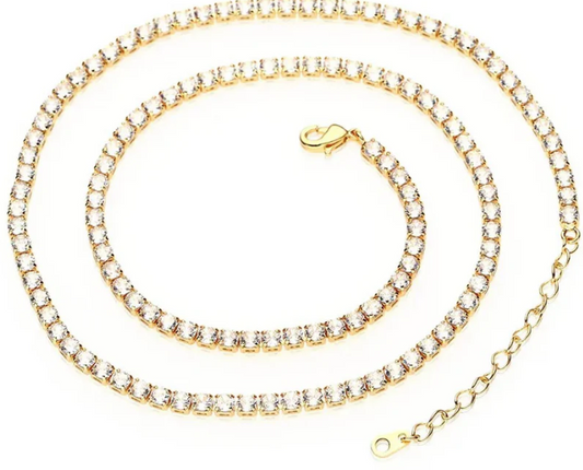 Luxury 3mm CZ Diamond Necklace